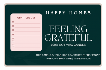 Feeling Grateful | Cranberry & Champagne | Scented Soy Wax Candle