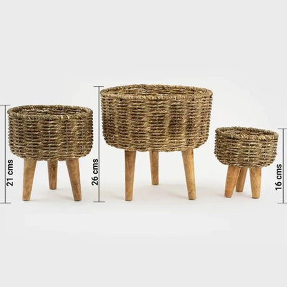 Jute Planters Set Of 3