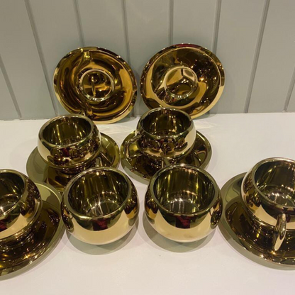 Gold Cup & Saucer (Set Of 6)