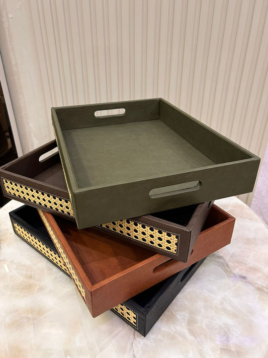 Stylish Wicker Serving/Organizing Trays