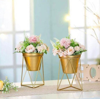 Golden Planters (Set of 2)