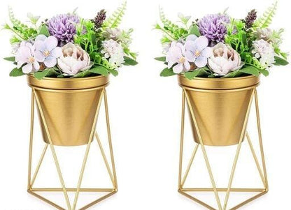 Golden Planters (Set of 2)